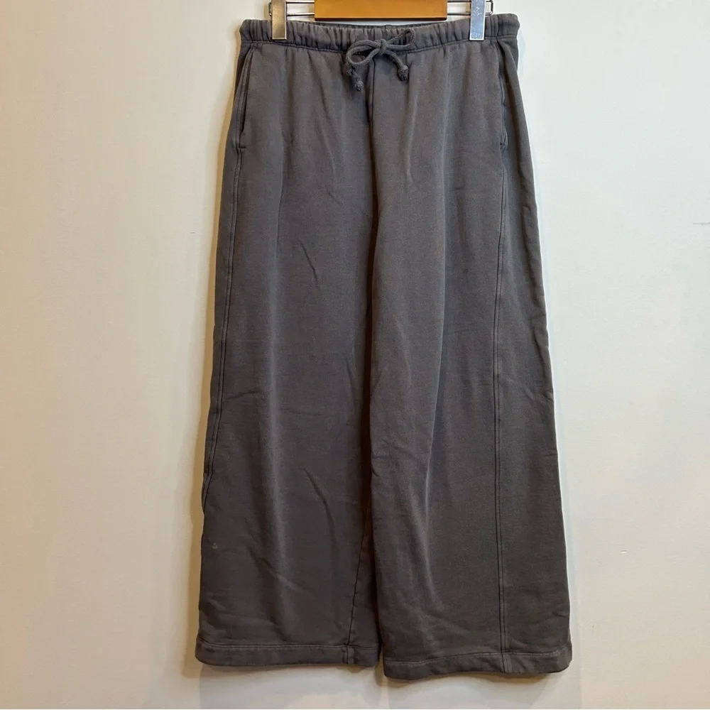 Zara PLUSH STRAIGHT LEG SWEATPANTS anthracite grey 4174/843 - Picture 4 of 10